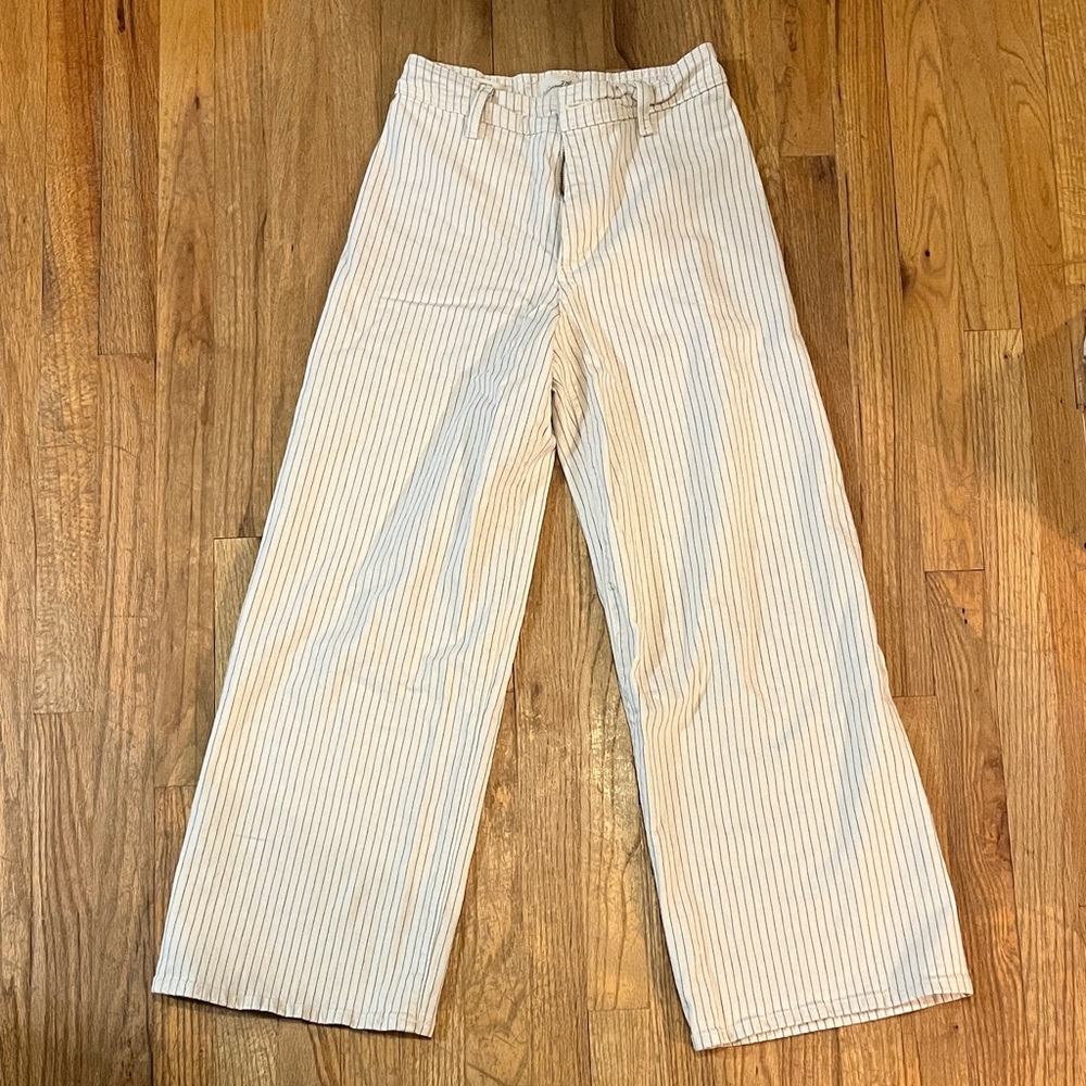 Universal Thread Cream and Blue Striped Sailor Pants